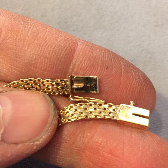 🌟14k Byzantine link & diamond necklace - Picture 4 of 8